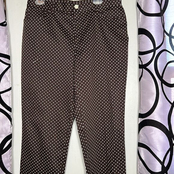 Chaps polkadot, flat front chinos size 12 - Picture 2 of 9